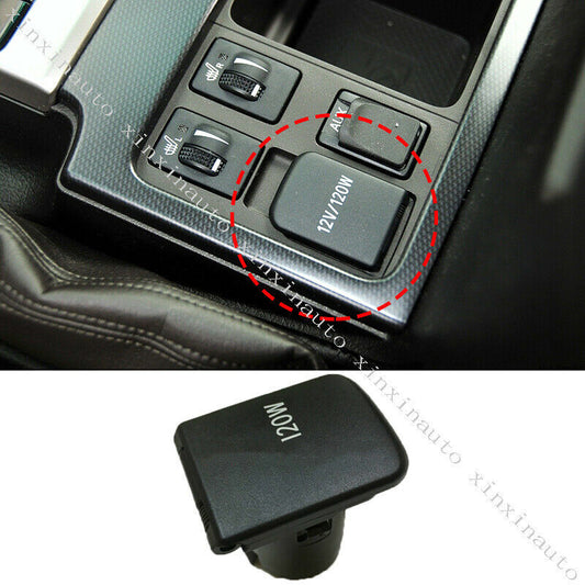 Black Front Cigarette Lighter Panel Base Cover for Toyota Prado LC150 2010-2016