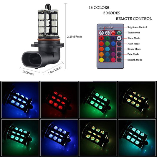 RGB 9006 HB4 5050 27-SMD LED Car Fog Light Reverse Lights Daytime Running Light Q
