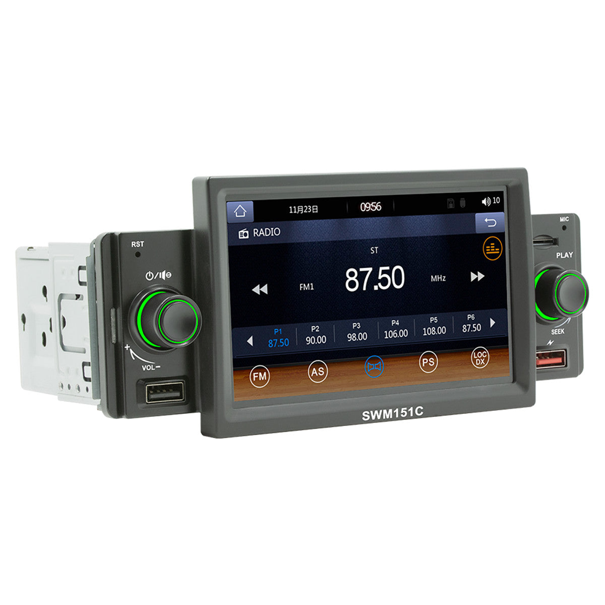 Single Din 5in Touch Screen For Apple CarPlay Car Stereo Radio MP5 Player BT