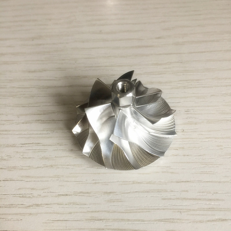 GT1238 26.87/38.00 mm 434976-0005R 6+6 Blade Turbine Blank Compressor Wheel