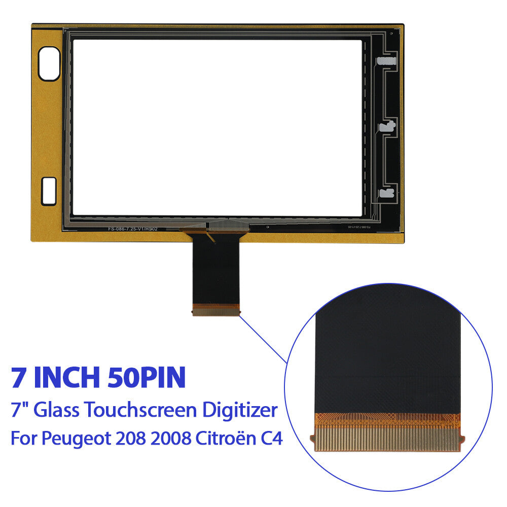 F¨¹r for Peugeot 208 2008 for Citron C4 Auto DVD GPS 7 Zoll Touchscreen Glas Digitize