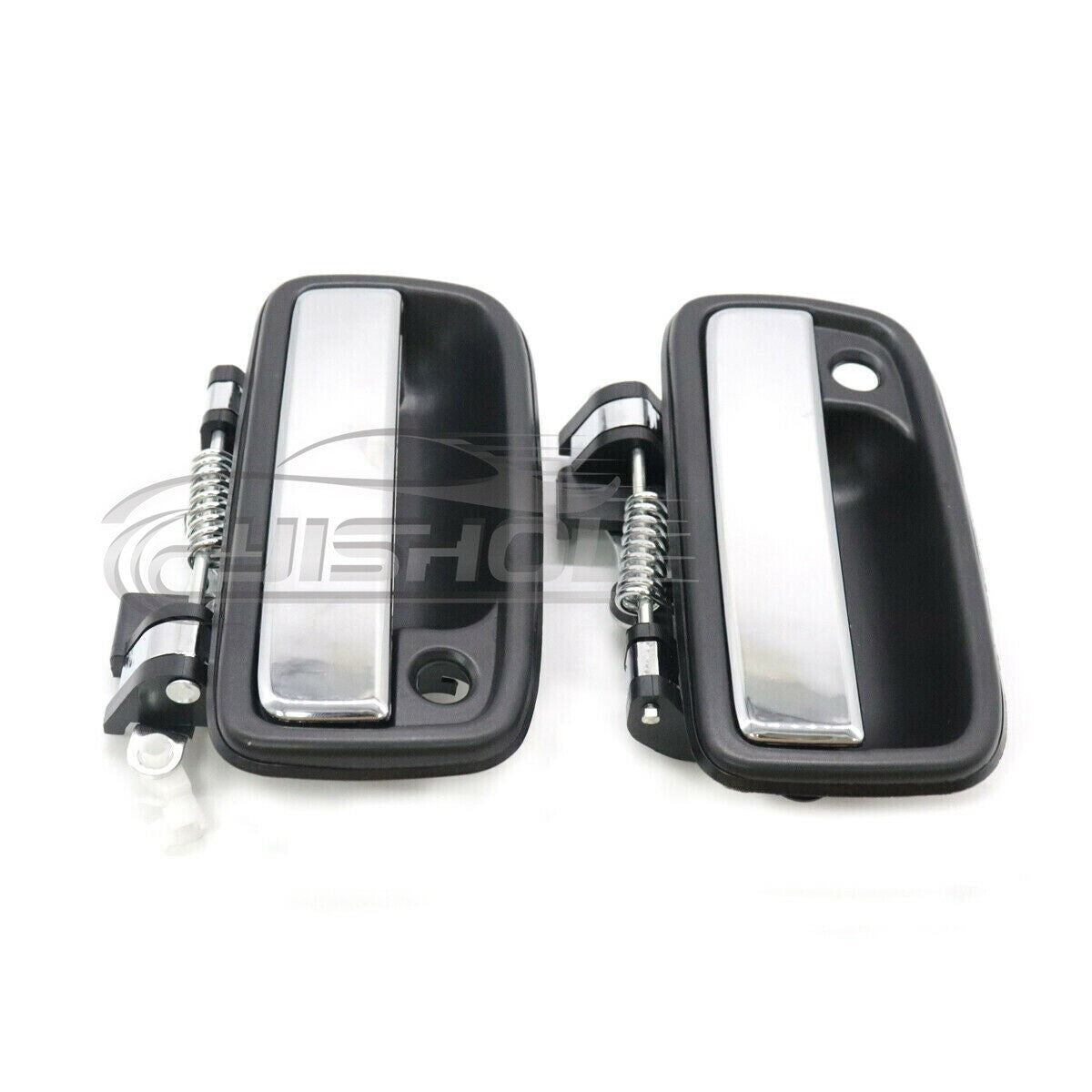 69220 69210 35020 A pair of door handles suitable for Toyota Tacoma 95-04 front exterior.