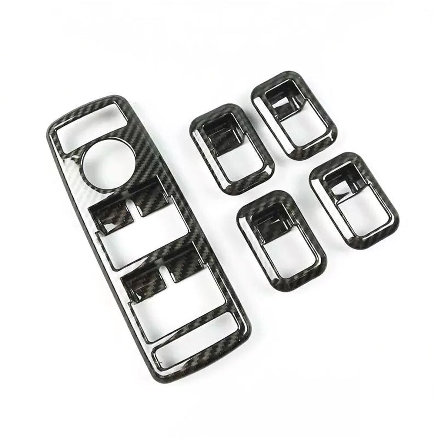 for Mercedes W166 W204 W212 W246 Carbon Fiber Window Switch Panel Cover Trimvx