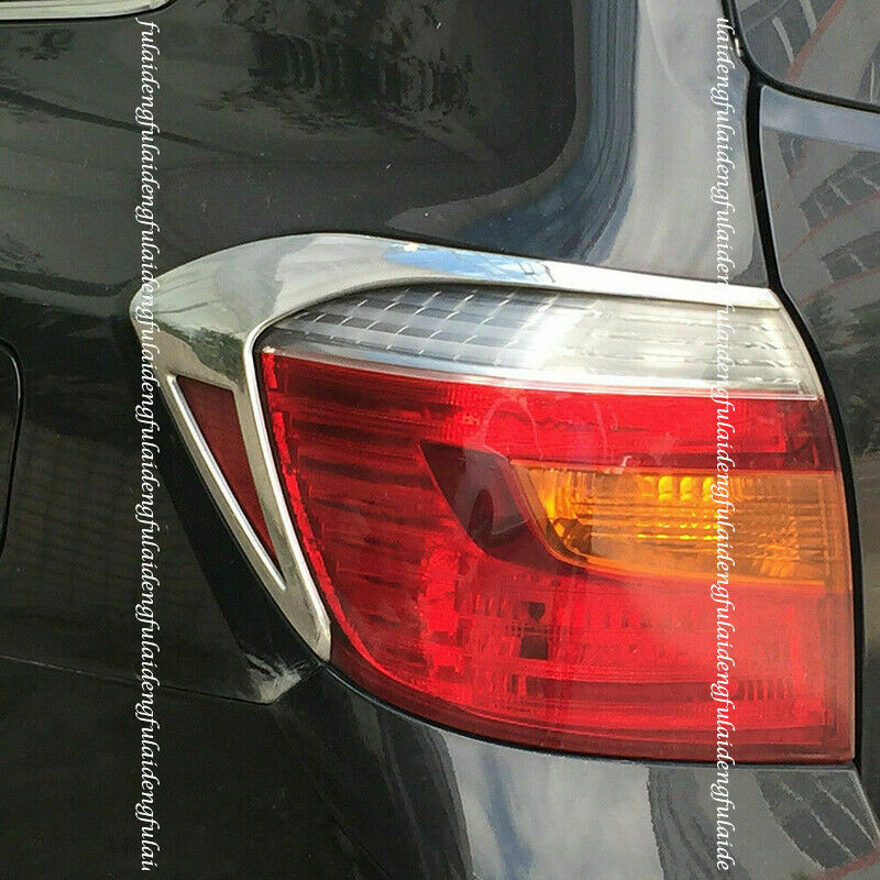 2X for Toyota Highlander 2008-2010 Chrome Rear TailLight Lamp Eyelids Cover Trim