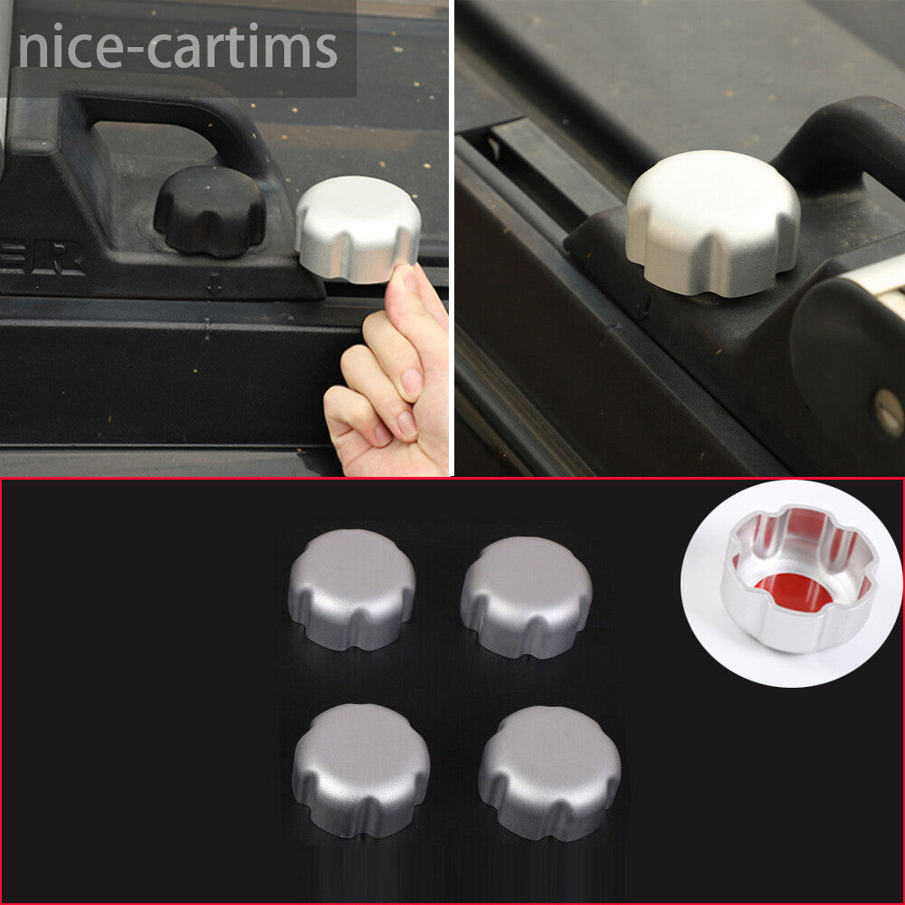 4¡ÁAlloy Silver Roof Luggage Rack Positioning Screw Cover For HUMMERH2 2003-09