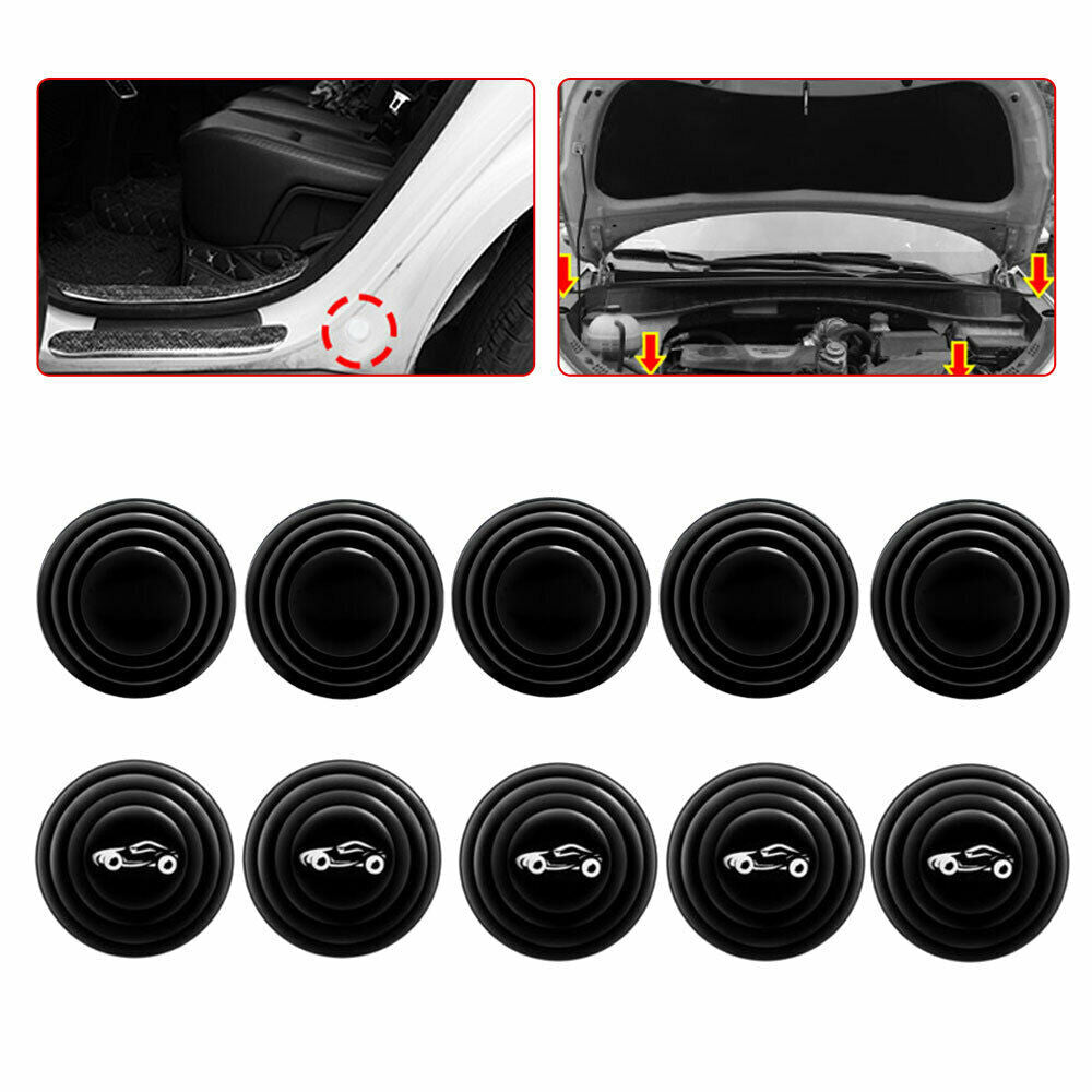 Car Door Anti-Shock Silicone Pad Shock Absorbing Gasket Black Car Accessories Q