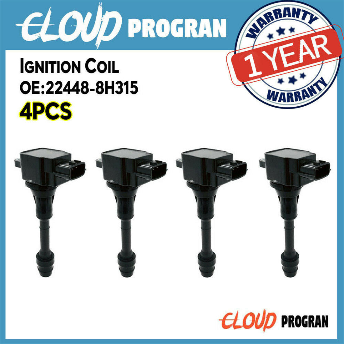 4PCS Ignition Coil 224488H315 For Altima Sentra 2.5L X-Trail T30 Primera n