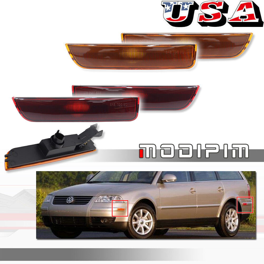 Applicable to 01-05 for VW for Passat B55 Front and rear bumper side marker light reflector amber red - v