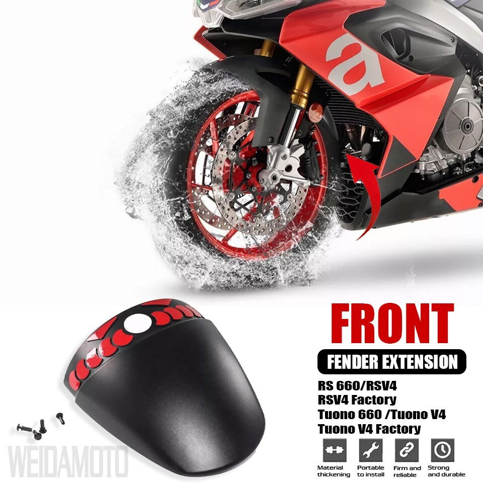 Motorcycle Front Fender Extension Hugger Mudguard For RS 660 RS660 RSV4