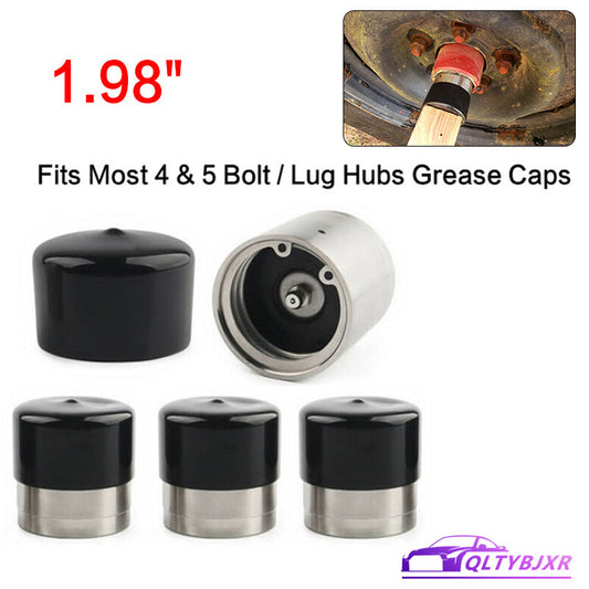 2Pairs 1.98 Trailer Wheel Hub Bearing Buddy Stainless Steel w/Protective Bra