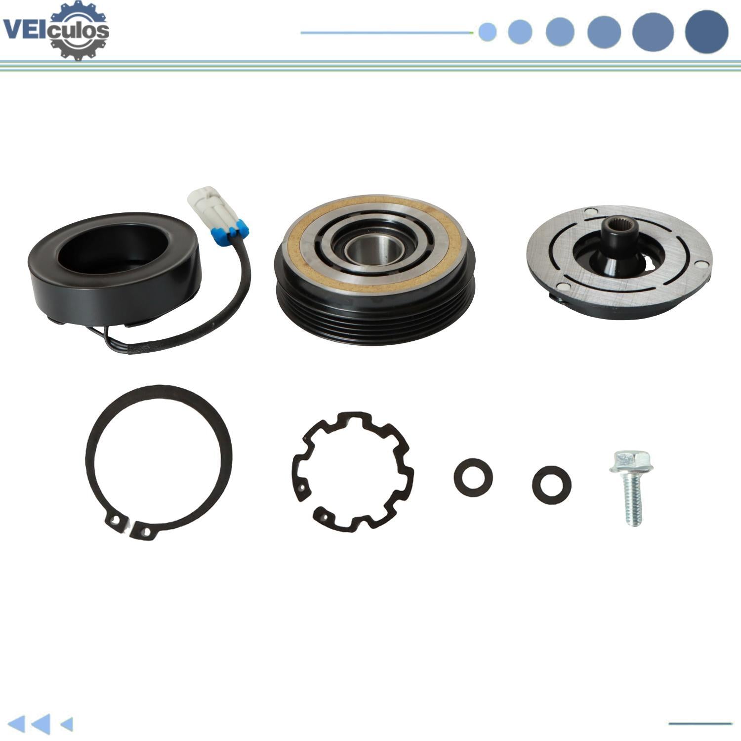 A/C AC Compressor Clutch Kit for Chevrolet Silverado 1500 2500 3500 6.0L 10S20F