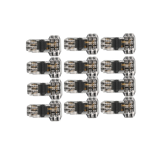 12-Piece Pack of T-Type Faucet Wire Connectors, 3-Way T-Type Solderless Wireless Stripping Parts