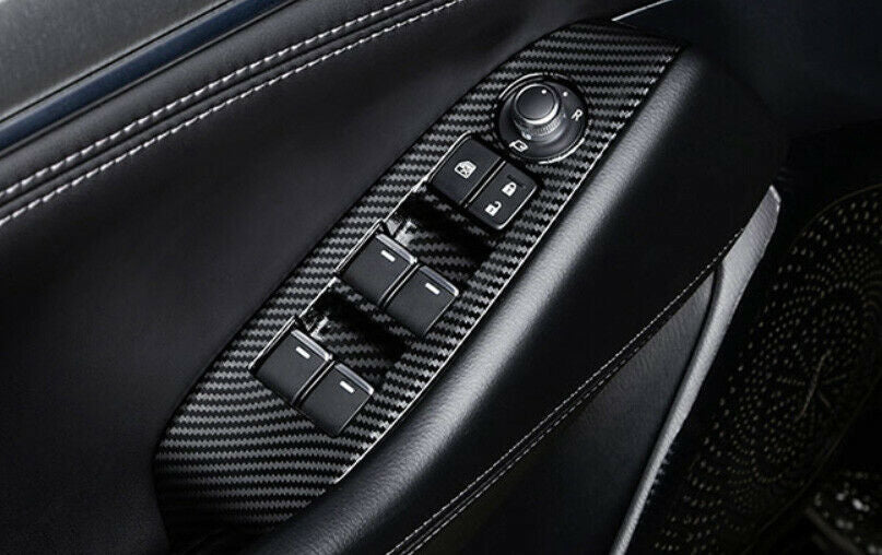 for Mazda 6 Atenza 2020-2021 Carbon Fiber Inner Window Lift Panel Switch Trims
