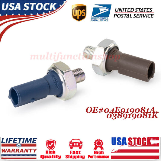 2-pack of hydraulic pressure sensors for Audi for A4 , Q5, TT, for VW for Golf , and for Jetta . Blue/Brown. 038919081K Q
