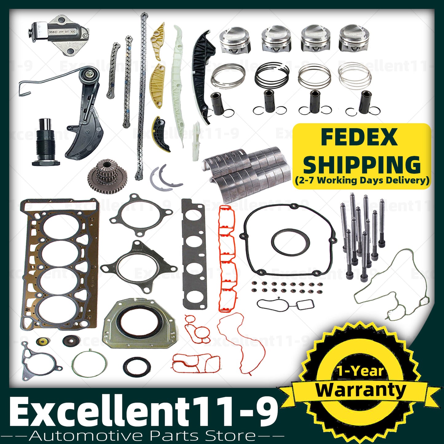 Engine overhaul and rebuild kit, piston kit Φ23 mm, suitable for CC for Tiguan , for Audi A3 CCZA 2.0T. n