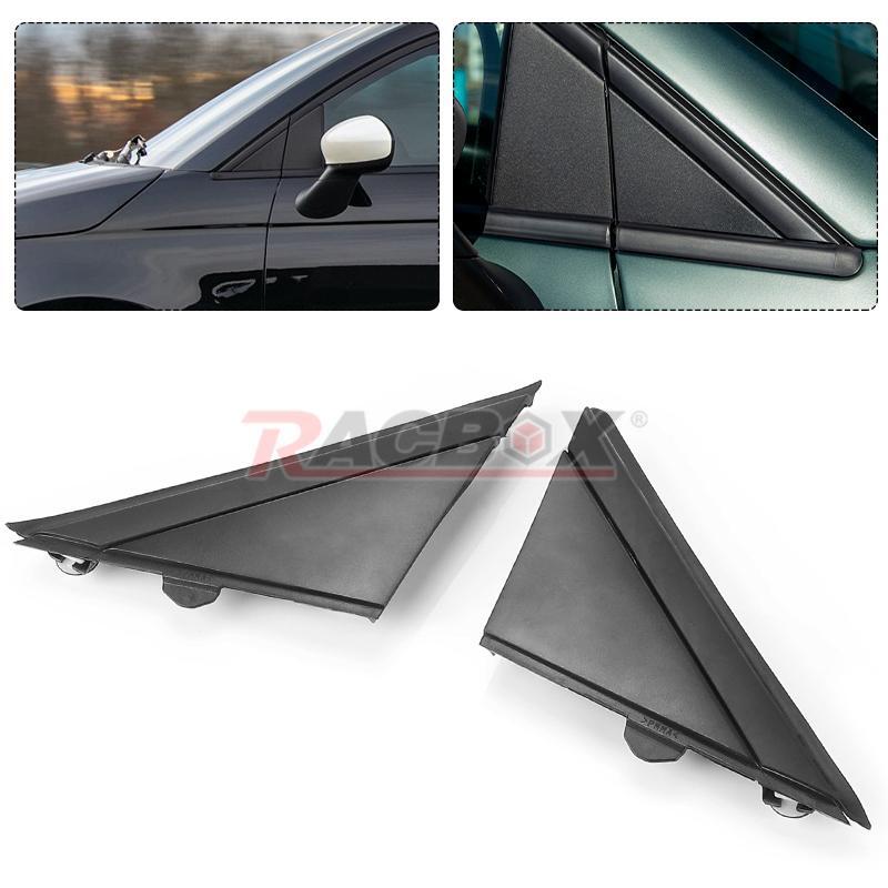 2X Left+Right Door Mirror Flag Cover Molding Trim Matte Black For 12-19 for Fiat 500