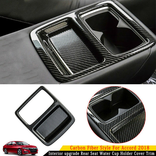for Honda Accord 2018-2021 carbon fiber HQ rear for seat water cup holder cover Q