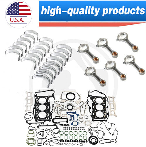 Rod Bearings Engine Gasket Kit Connect Rods for Audi 3.0L 3.0TDI A4 5 6 7 8 Q7