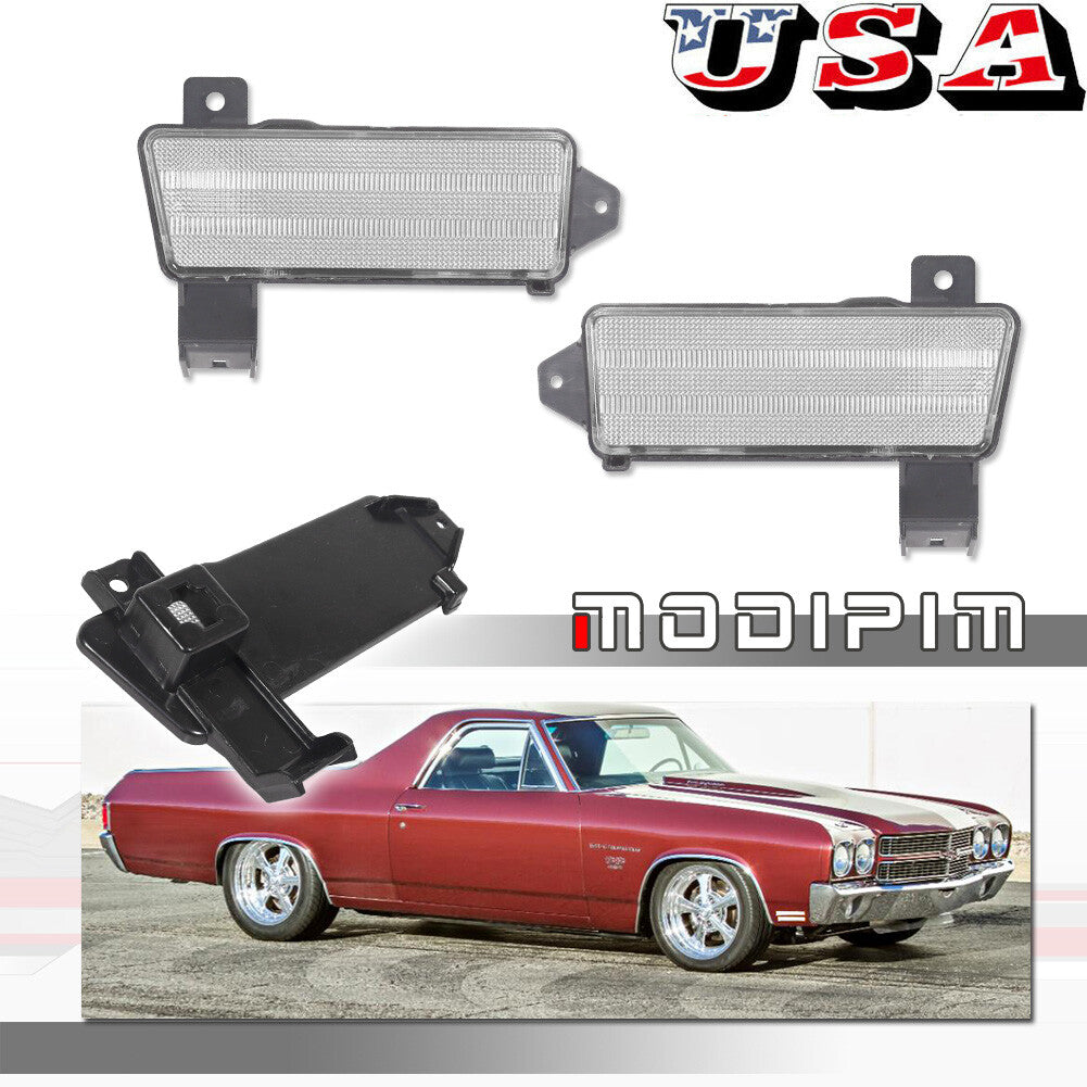 Suitable for 1970 Chevelle&El Camino front lower fender transparent marker light lens- v