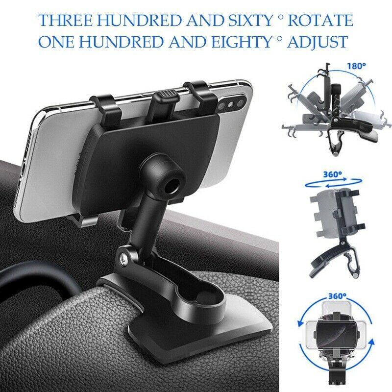 360¡ã Mount Car Dashboard Sun Bezel Mirror Stand for Cell Phone GPS