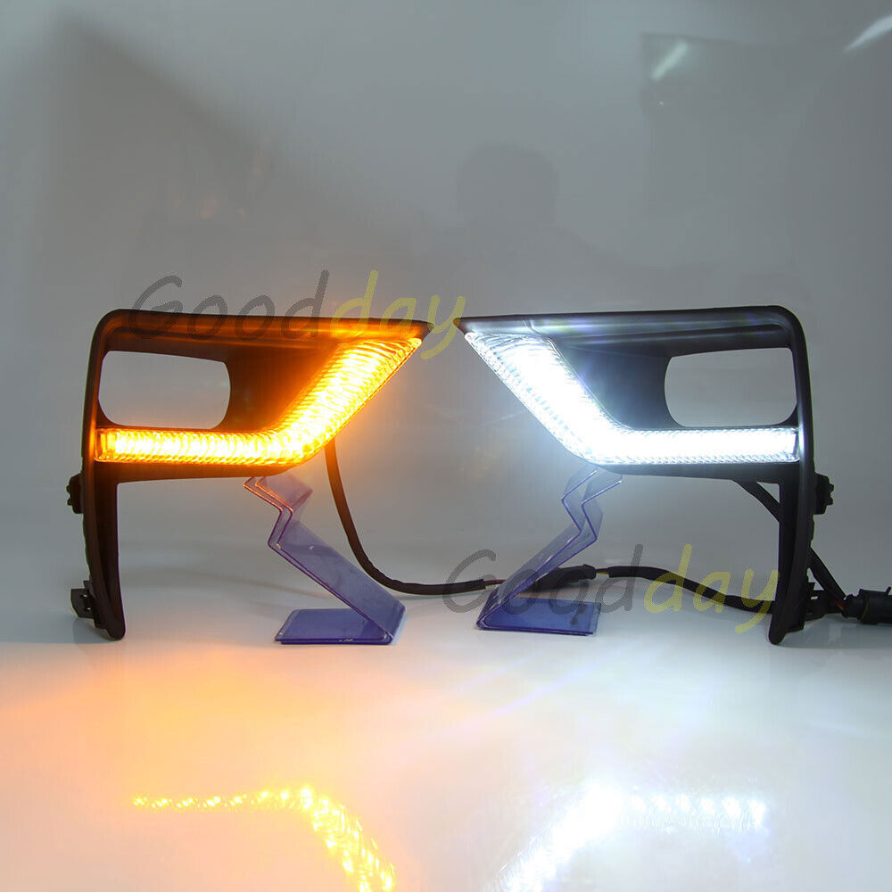 for Toyota for Land Cruiser Prado 2018-21 LED DRL Daytime Running Light W/Turn Refit