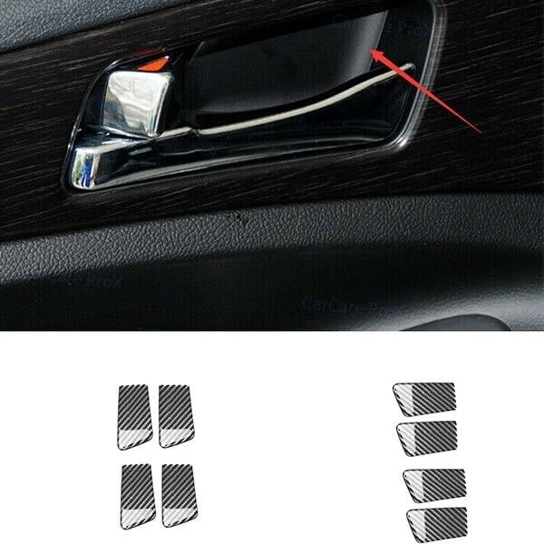 4x Carbon fiber style Cover Trim Interior Door Bowl for Hyundai Sonata 2011-2014