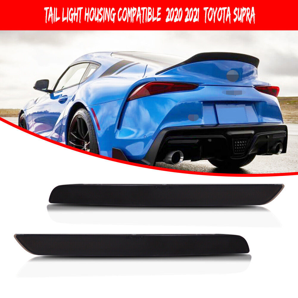 OE Spec L+R smoked rear bumper reflector lens suitable for 2020, 2021, 2022 GR Supra- v