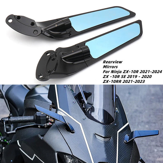 Wing Side Mirror Motorcycle Rear View Mirrors for Kawasaki ZX10R/ SE/10RR