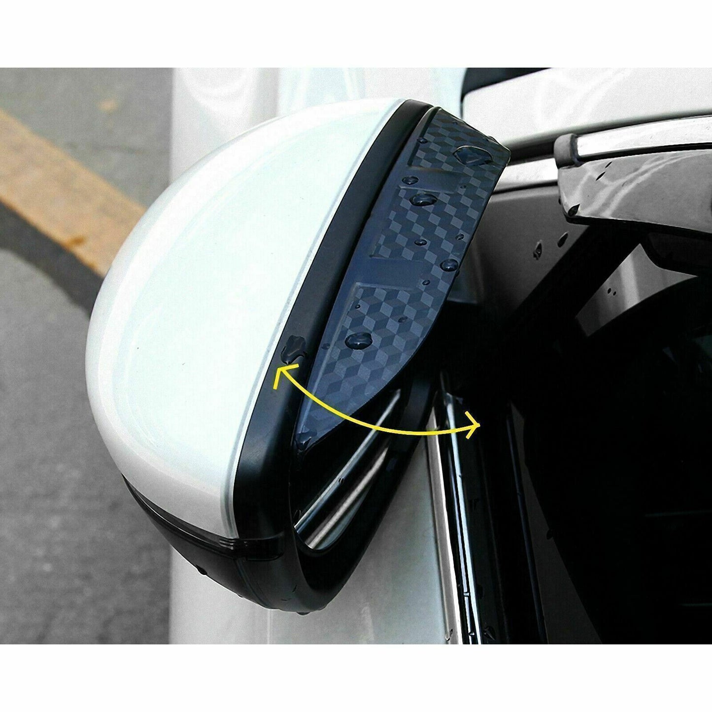 2 Piece Black Car Cover Vents for Mustang Airflow Intake Cover Open Air Window Cooling Cover - v