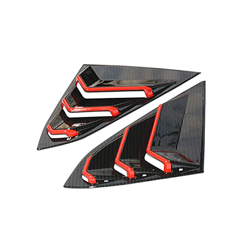 ABS Side Air Vent Carbon fiber Red Window Louver Cover Fit for Honda for Civic 2016 - 20 Q
