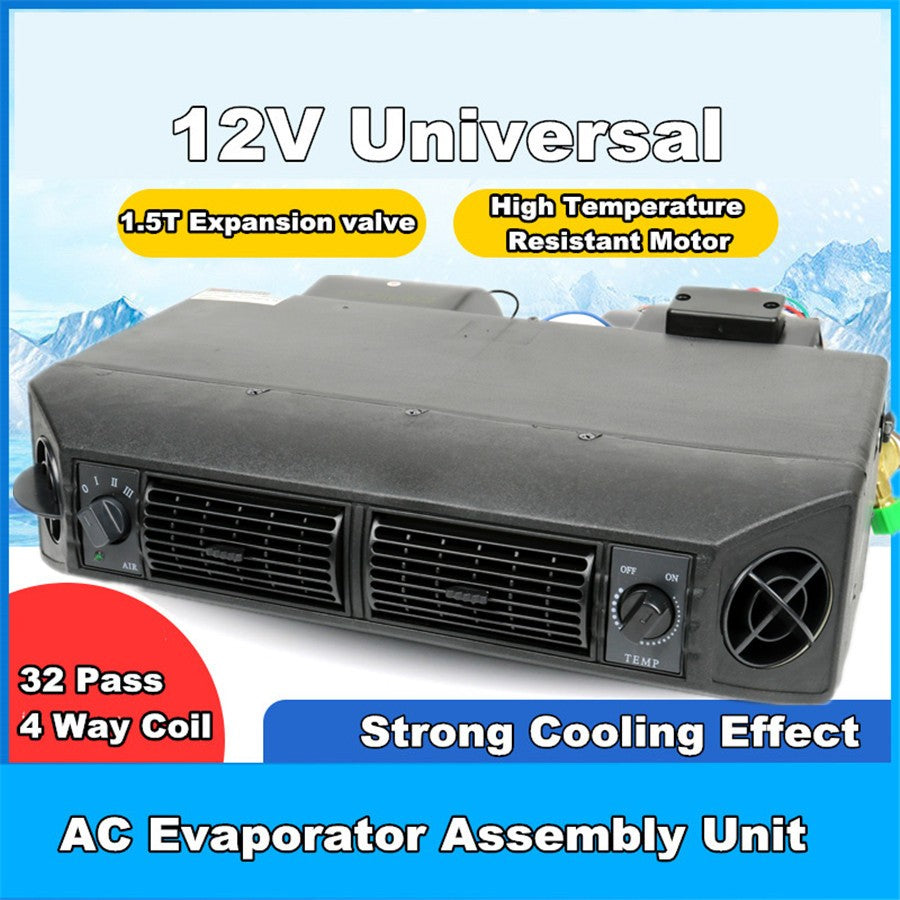 Universal 12V Car Underdash A/C Air Conditioning Evaporator Cooling Unit 3 Speed