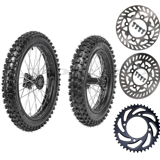 17-inch 14-inch wheels, 70/100-17 + 90/100-14 tires, rims, grooved bike, for mini trail, Apollo RFZ 125