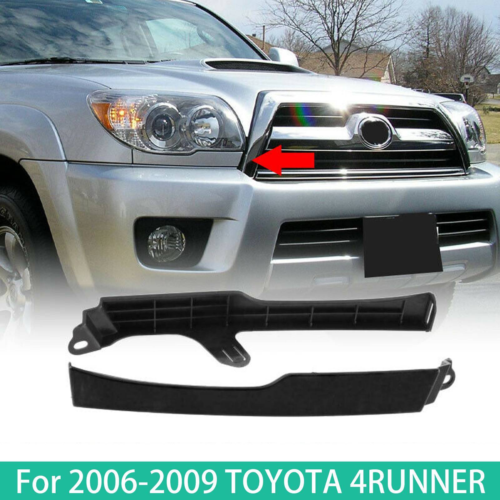 Front Bumper Grille Headlight Filler Trim Kit RH LH Fit 06-09 for TOYOTA 4RUNNER AT