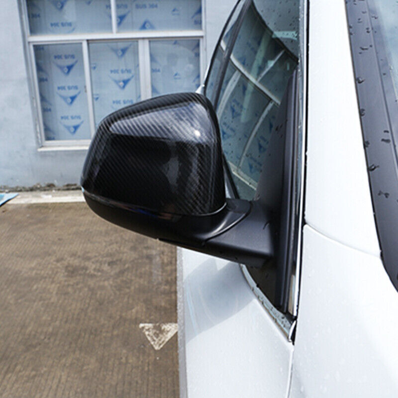 Pair Real Carbon Fiber Car Door Side Mirror Cover Cap Fit for BMW X3 X4 X5 X6 X7