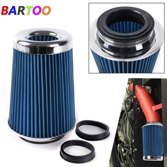 BL Universal Clamp On Cone High Flow Air Intake Filter 9 Tall 3 3.5 4 Inlet Q