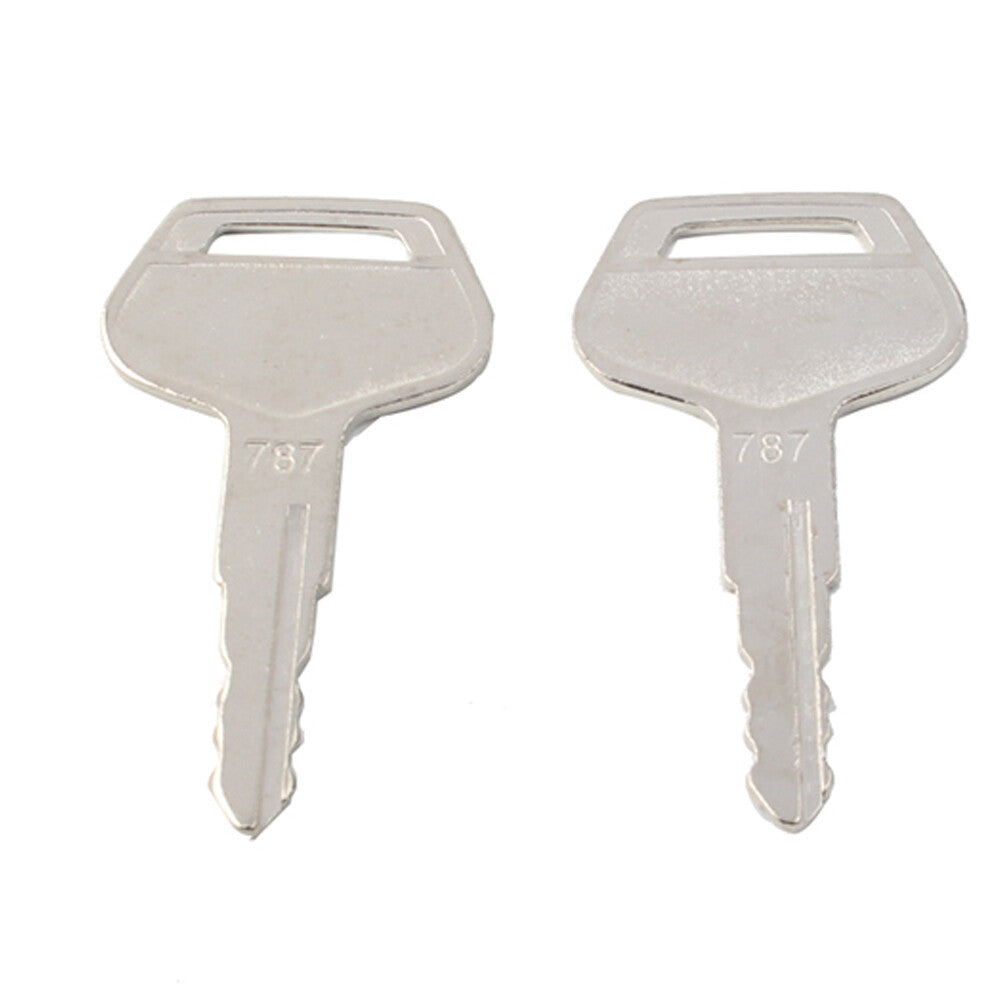 2pcs Ignition Keys Metal For Komatsu Excavator Dozer Loader 787 TR261434 Auto