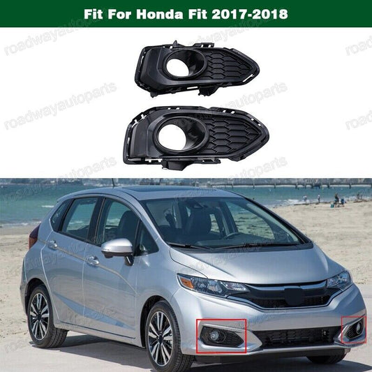 Left Right Front Bumper Fog Lamp Light Cover Bezel for Honda Fit 2017-2018 2X