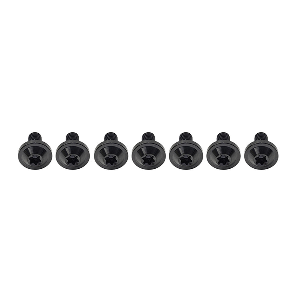 6pcs Alloy Bolts Truss Torx Head Screws M6x10mm For Motorcycle Black