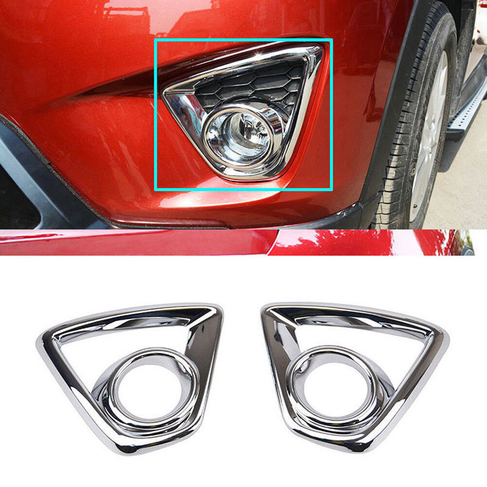 ABS Chrome Car Front Fog Light Lamp Cover Trim For 2013 2014 2015 for Mazda CX-5 CX5