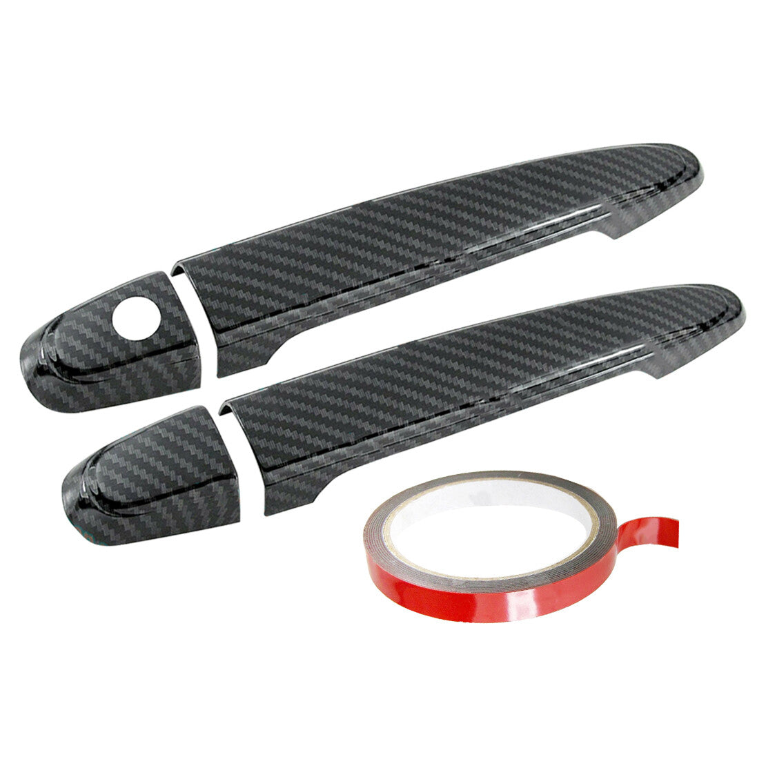 Carbon Fiber Style Door Handle Cover Trim Keyhole Fit for for Lexus SC430 2002-2010 v