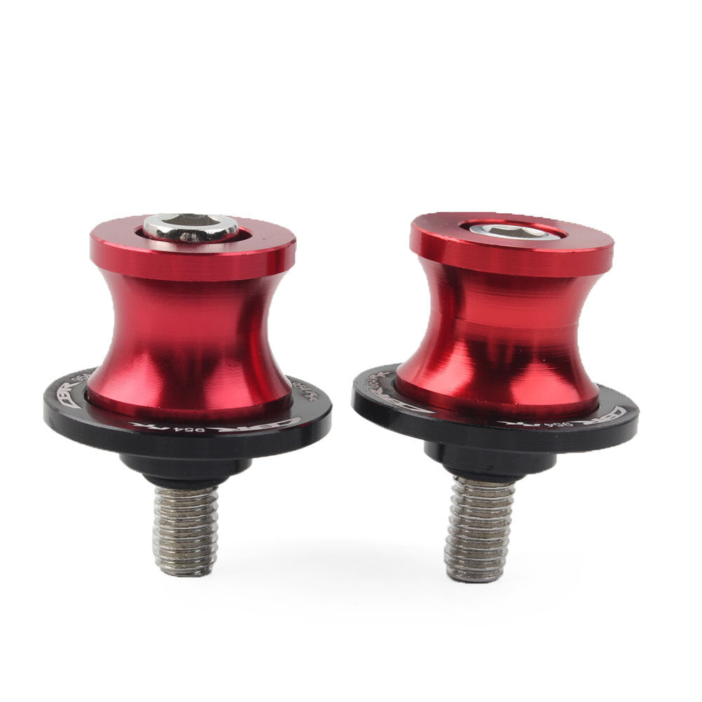 2x Swingarm Spools Slider Stand Screws M8 for Honda CBR954RR 2002-2003 Red