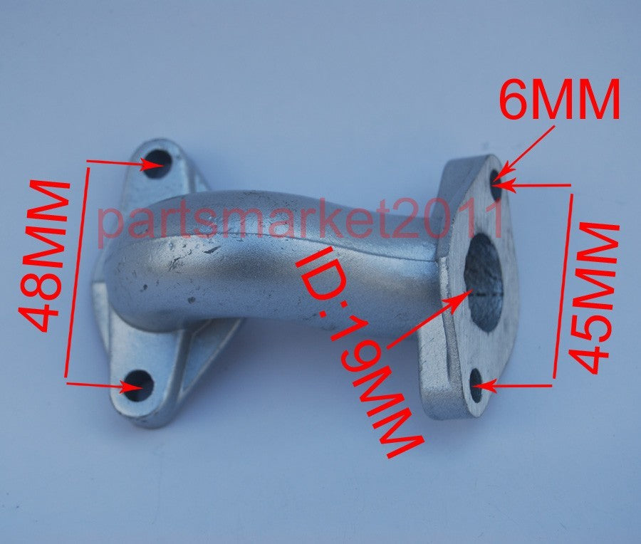 19MM Carburator Intake Pipe Manifold 50CC-125CC Pit Dirt Bikes ATV Quad Kazuma
