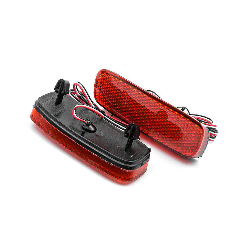 2pcs Red LED Rear Reflector Brake Light for Peugeot 107 2005-2014