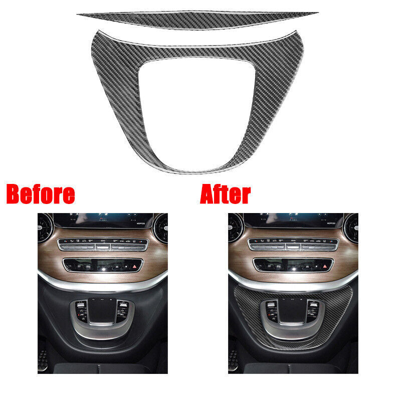 Carbon fiber decorative sticker for V250 center console multimedia panel (16-21) n