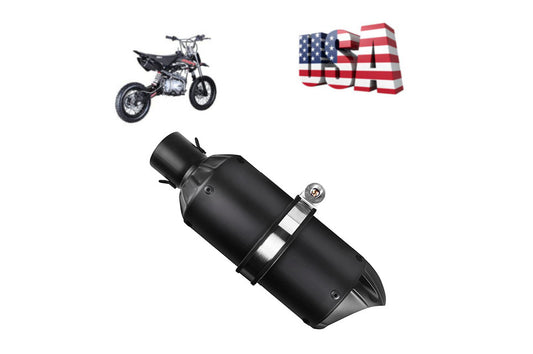 (Black)Universal 1.5-2 Motorcycle Short Exhaust Muffler fits most motorcycles