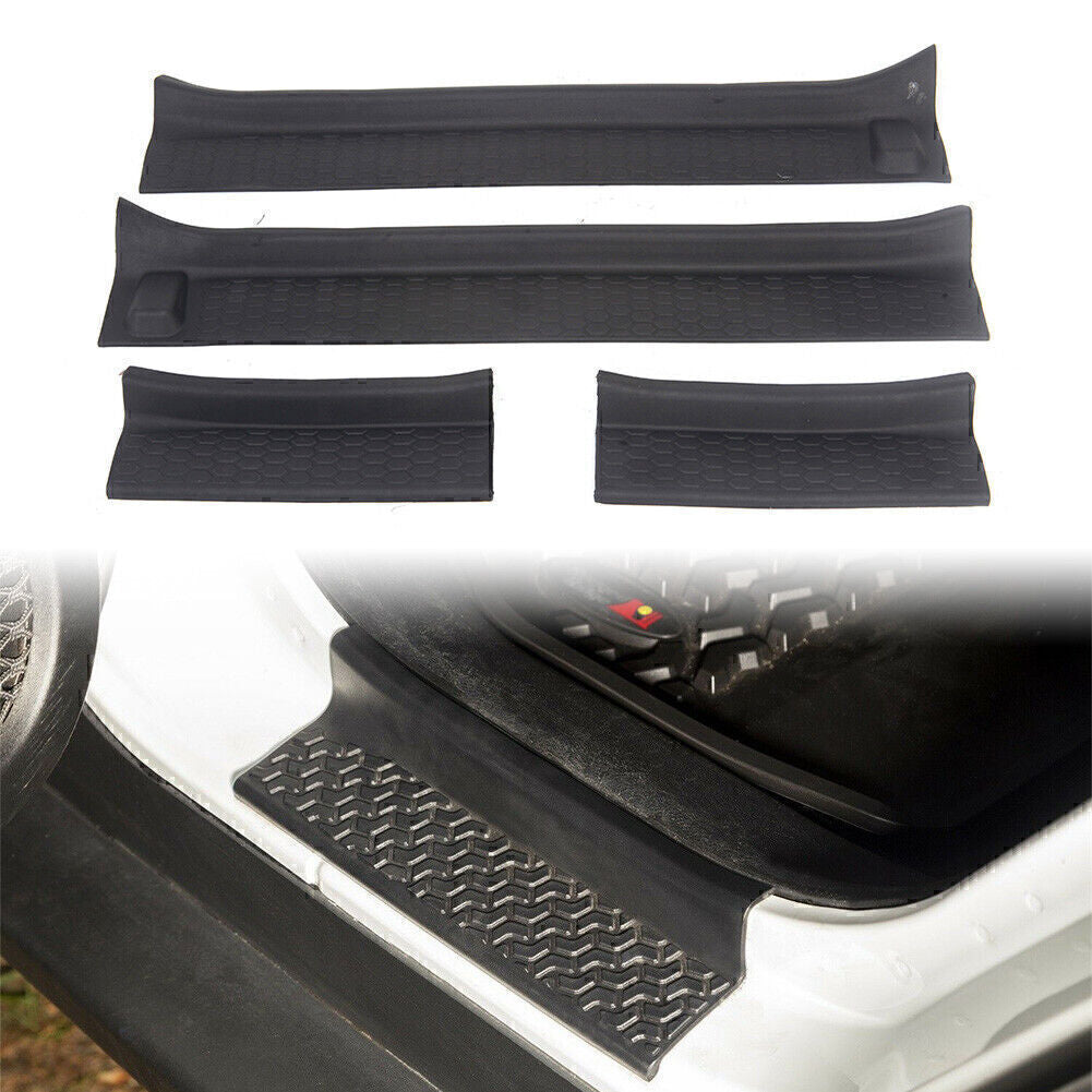 Door Sill Guards Entry Plate Cover Protective Trim Fit 18-21 for Jeep for Wrangler JL JT
