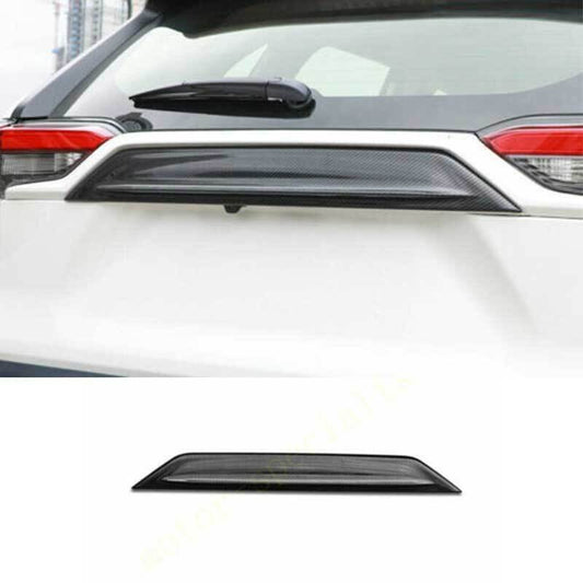 for Toyota RAV4 2019-2023 Carbon Fiber Tailgate Trunk Lid Panel Cover Trim ABS