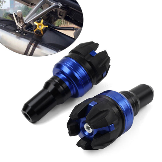 Blue Universal Motorcycle Exhaust Frame Slider Bolt Anti Crash Falling Protector