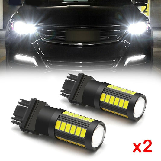 2pc 3157 White LED Bulbs Daytime Running Light DRL for Chevy 1500 v