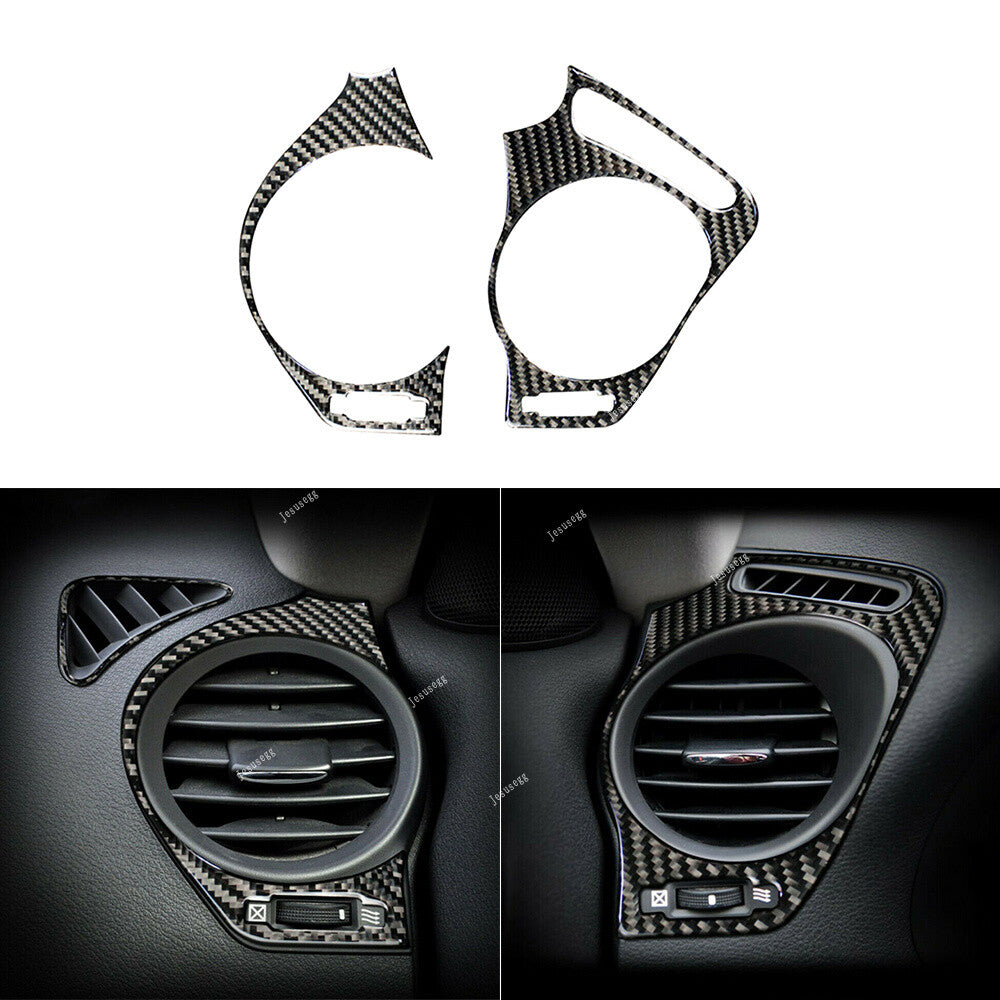 Qty 2 Carbon Fiber Side Air Vent Outlet Cover Trim for Lexus IS250 300 350 06-12